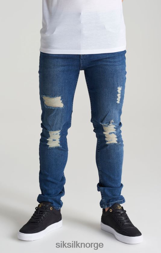 SikSilk gutter midstone distressed slim denim jean V8JH48309 klær