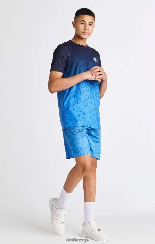 SikSilk gutter blå merket fade shorts med normal passform V8JH48314 klær