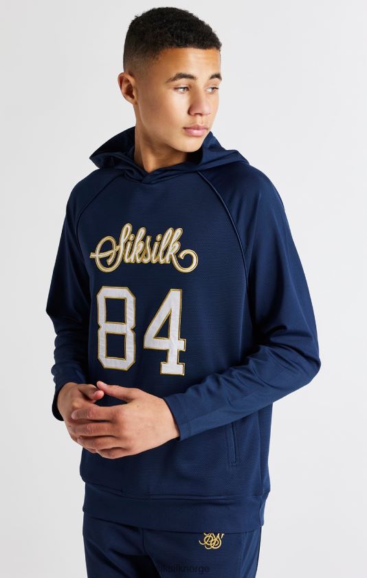 SikSilk gutter marineblå retro hettegenser V8JH48294 klær
