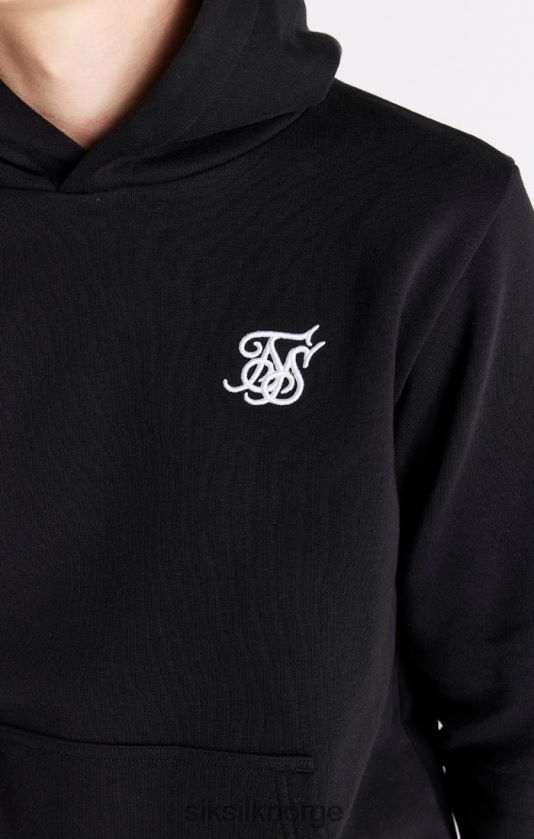 SikSilk gutter svart essensiell hettegenser overhead V8JH48290 klær