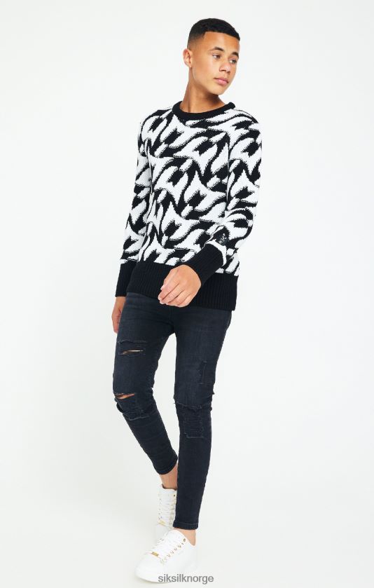 SikSilk x gutter messi sort chunky strikket genser V8JH48286 klær