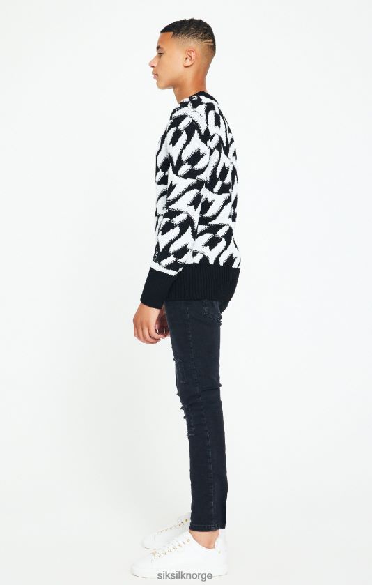 SikSilk x gutter messi sort chunky strikket genser V8JH48286 klær