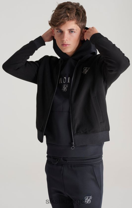 SikSilk gutter svart metallisk logobomber V8JH48301 klær