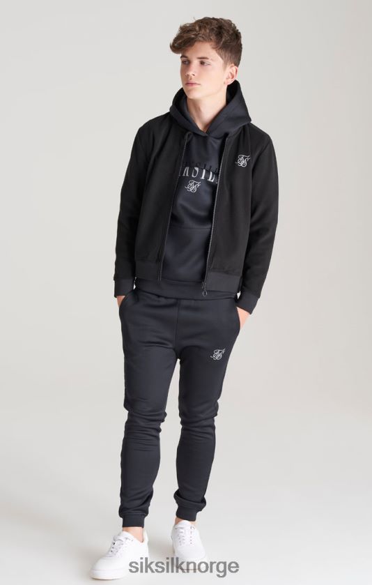 SikSilk gutter svart metallisk logobomber V8JH48301 klær