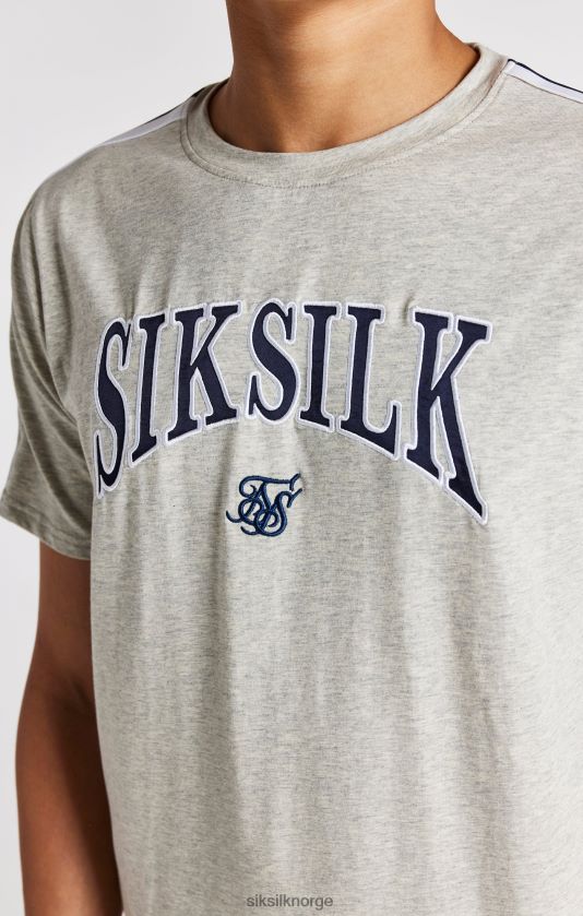 SikSilk gutter grå marl varsity t-skjorte V8JH48283 klær