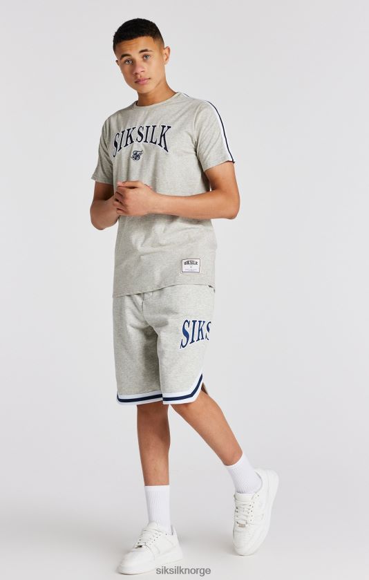 SikSilk gutter grå marl varsity t-skjorte V8JH48283 klær