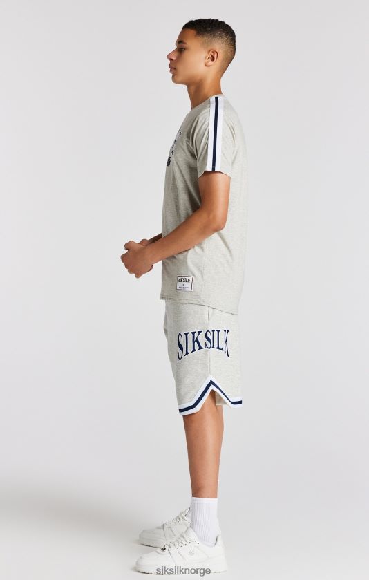 SikSilk gutter grå marl varsity t-skjorte V8JH48283 klær