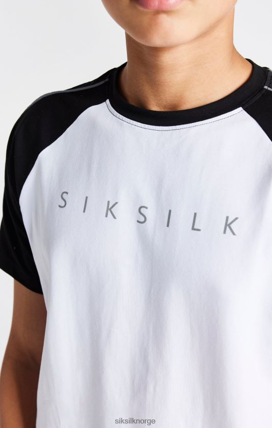 SikSilk gutter hvit raglan t-skjorte V8JH48284 klær