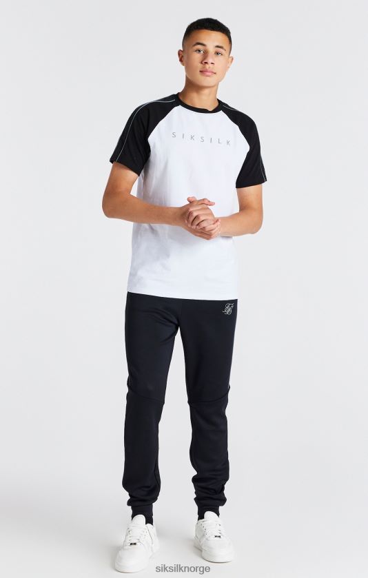 SikSilk gutter hvit raglan t-skjorte V8JH48284 klær