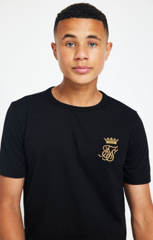 SikSilk x gutter messi svart logo t-skjorte V8JH48279 klær