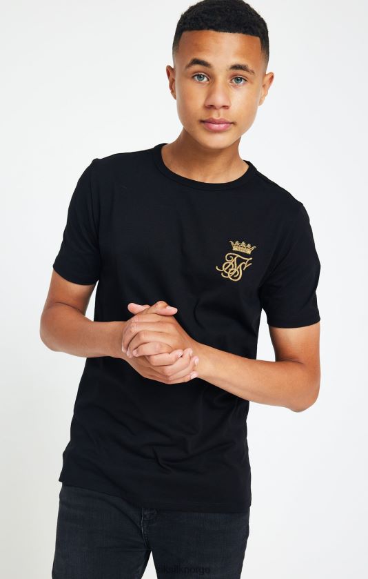 SikSilk x gutter messi svart logo t-skjorte V8JH48279 klær