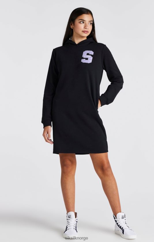 SikSilk jenter svart varsity logo hettegenser V8JH48344 klær