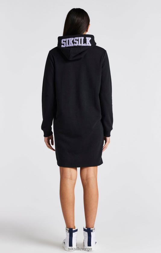 SikSilk jenter svart varsity logo hettegenser V8JH48344 klær