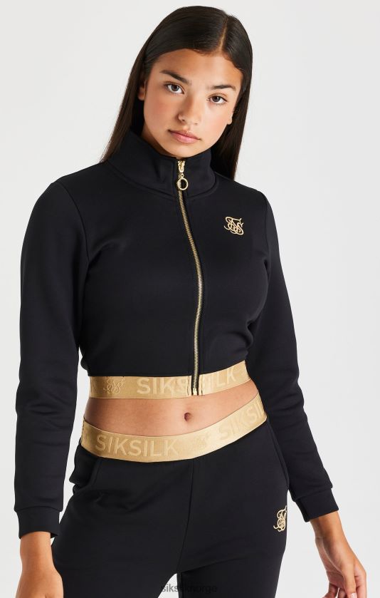 SikSilk jenter metallisk tapet glidelås - svart V8JH48330 klær