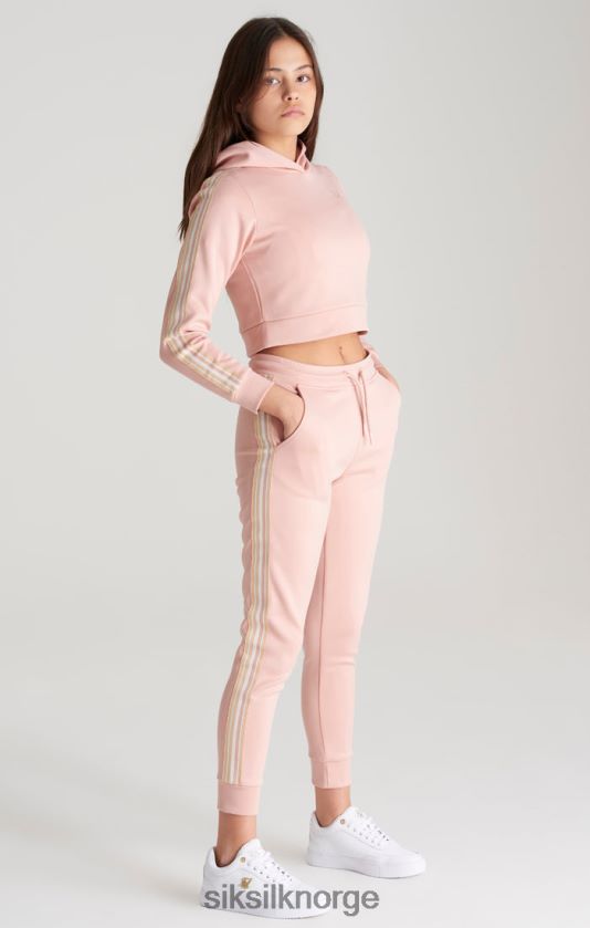 SikSilk jenter rosa tapet cropped hettegenser V8JH48332 klær