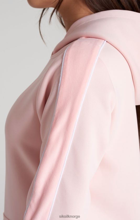 SikSilk jenter rosa velurtapet hettegenser V8JH48336 klær