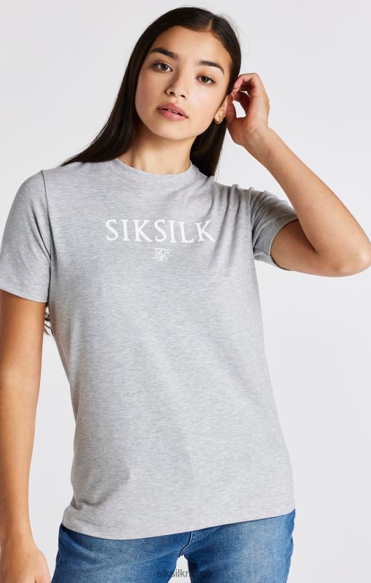 SikSilk jenter grå t-skjorte med mergelmerke V8JH48318 klær