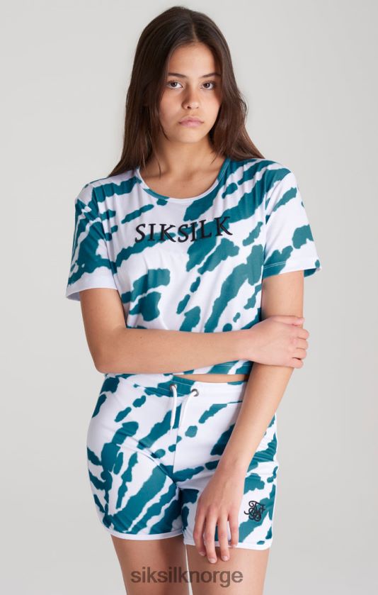 SikSilk jenter hvit tie dye cropped t-skjorte V8JH48323 klær