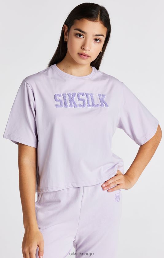 SikSilk jenter lilla t-skjorte med varsity-logo V8JH48327 klær