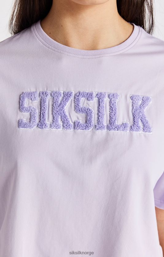 SikSilk jenter lilla t-skjorte med varsity-logo V8JH48327 klær