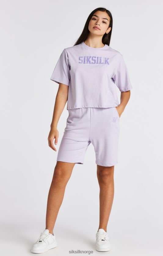 SikSilk jenter lilla t-skjorte med varsity-logo V8JH48327 klær