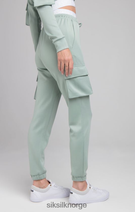SikSilk kvinner cargo tape treningsbukser - salvie V8JH48176 klær