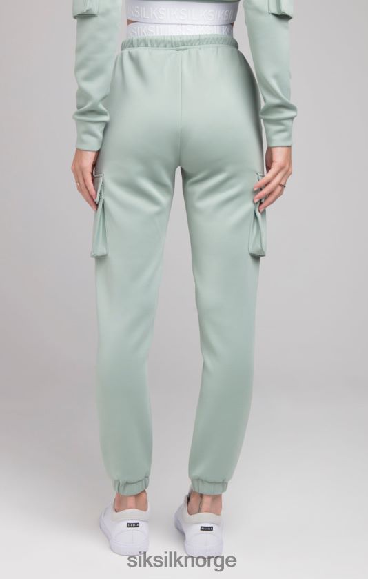 SikSilk kvinner cargo tape treningsbukser - salvie V8JH48176 klær