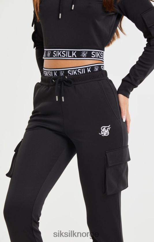 SikSilk kvinner svart cargo pocket jogger V8JH48157 klær