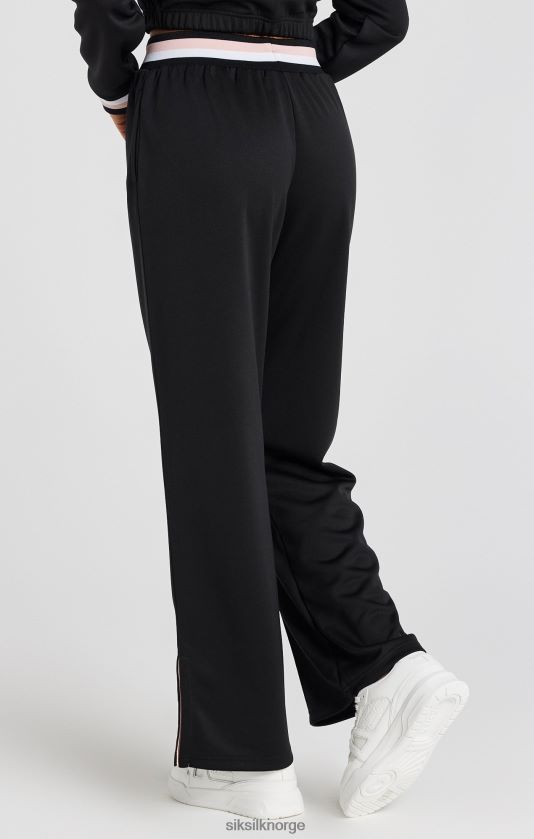 SikSilk kvinner svart varsity treningsbukse med brede ben V8JH48158 klær