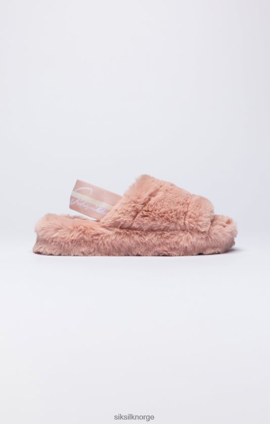 SikSilk kvinner rosa fluffy glidetøffel V8JH48274 fottøy