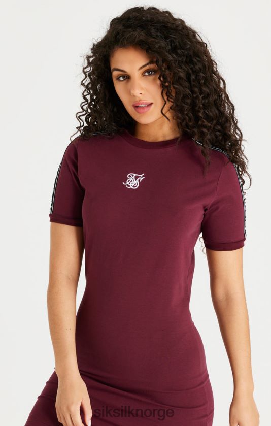 SikSilk kvinner burgunder tape bodycon kjole V8JH48141 klær