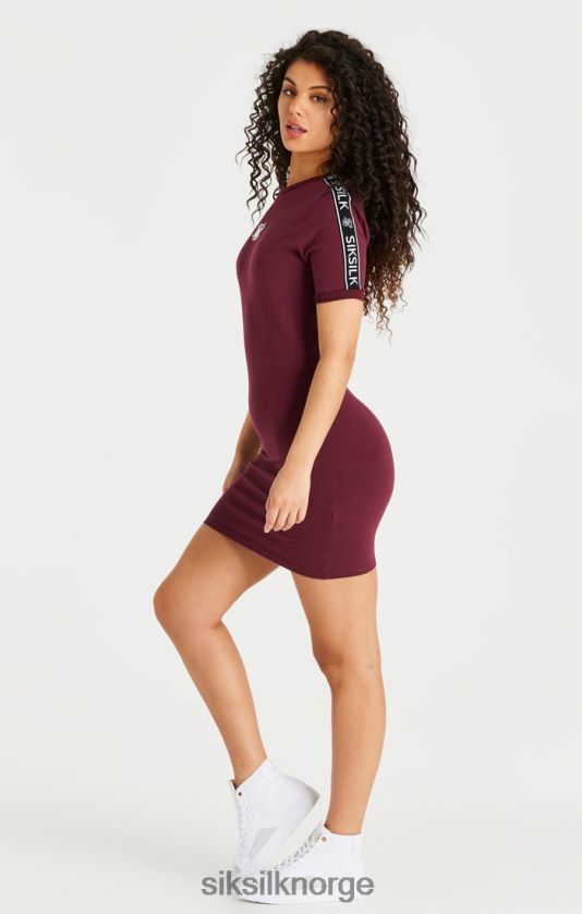 SikSilk kvinner burgunder tape bodycon kjole V8JH48141 klær