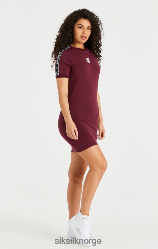 SikSilk kvinner burgunder tape bodycon kjole V8JH48141 klær