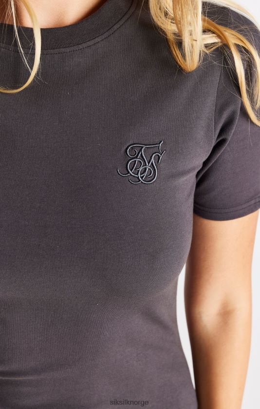 SikSilk kvinner kortermet tapet kjole - grå V8JH48155 klær