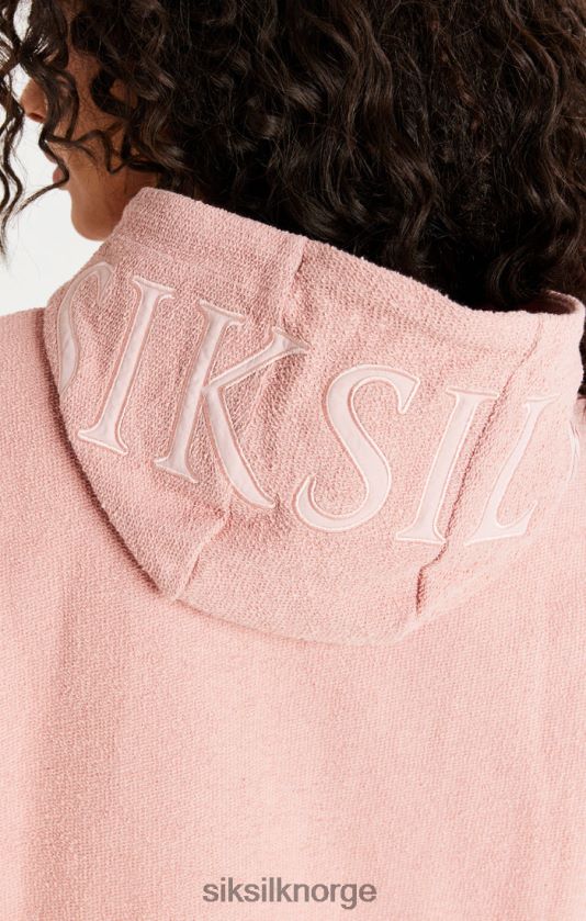 SikSilk kvinner rosa hettegenser i omvendt fleece V8JH48146 klær