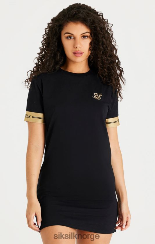 SikSilk kvinner svart t-skjortekjole V8JH48143 klær