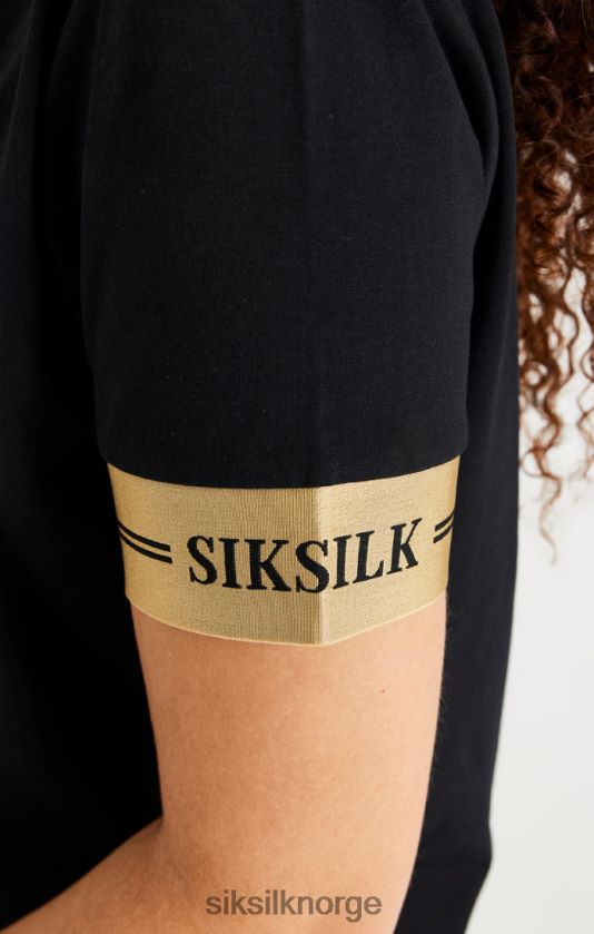 SikSilk kvinner svart t-skjortekjole V8JH48143 klær