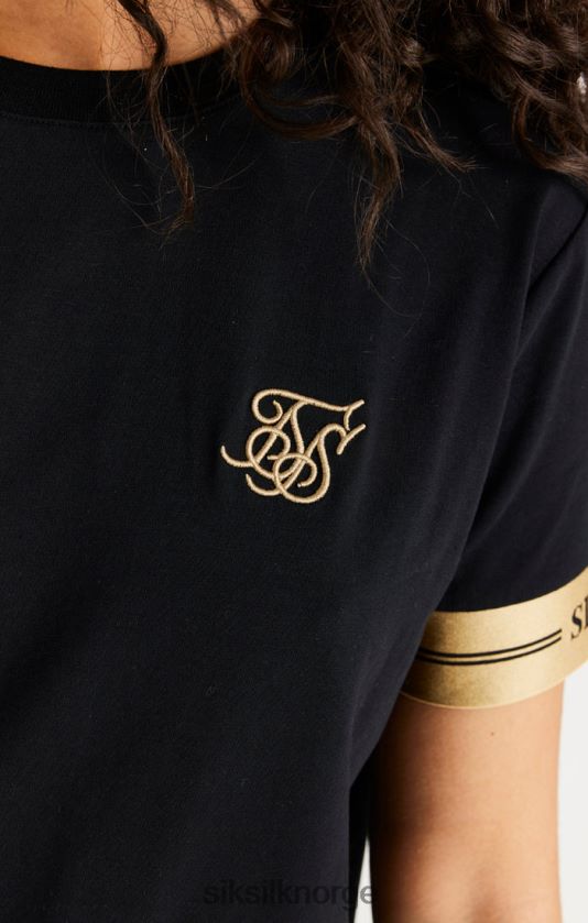 SikSilk kvinner svart t-skjortekjole V8JH48143 klær
