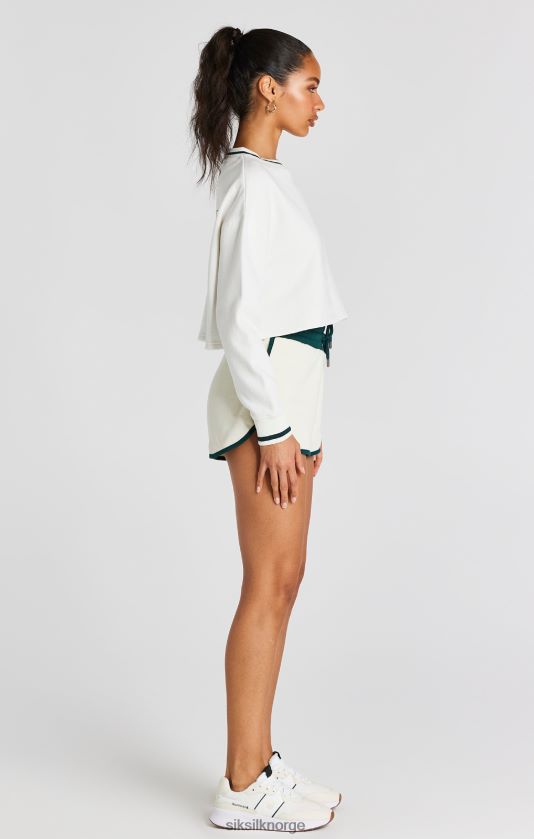 SikSilk kvinner ecru crop genser V8JH4878 klær