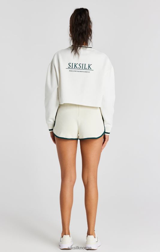 SikSilk kvinner ecru crop genser V8JH4878 klær