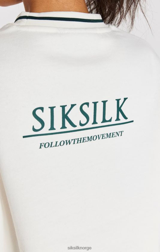 SikSilk kvinner ecru crop genser V8JH4878 klær