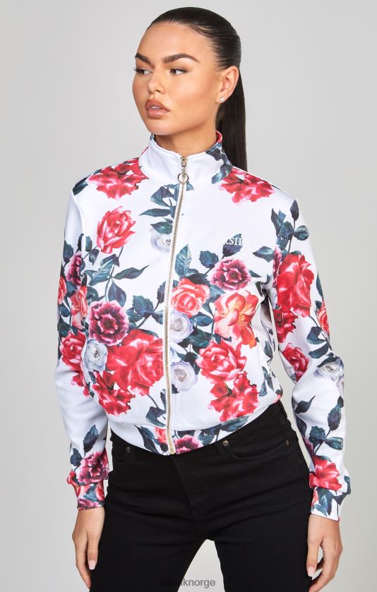 SikSilk kvinner ecru floral track topp V8JH4877 klær