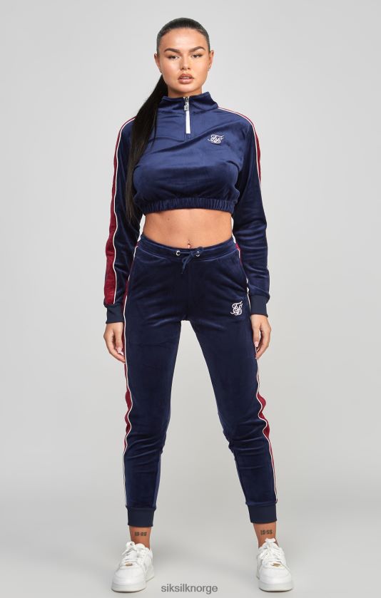SikSilk kvinner marine velour banetopp V8JH48112 klær