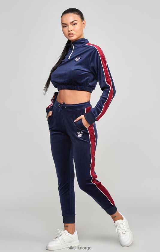 SikSilk kvinner marine velour banetopp V8JH48112 klær