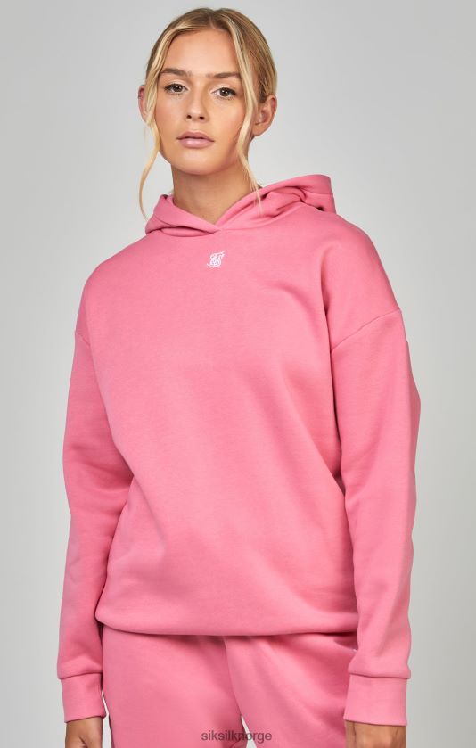 SikSilk kvinner rosa essensiell overhead hettegenser V8JH48104 klær