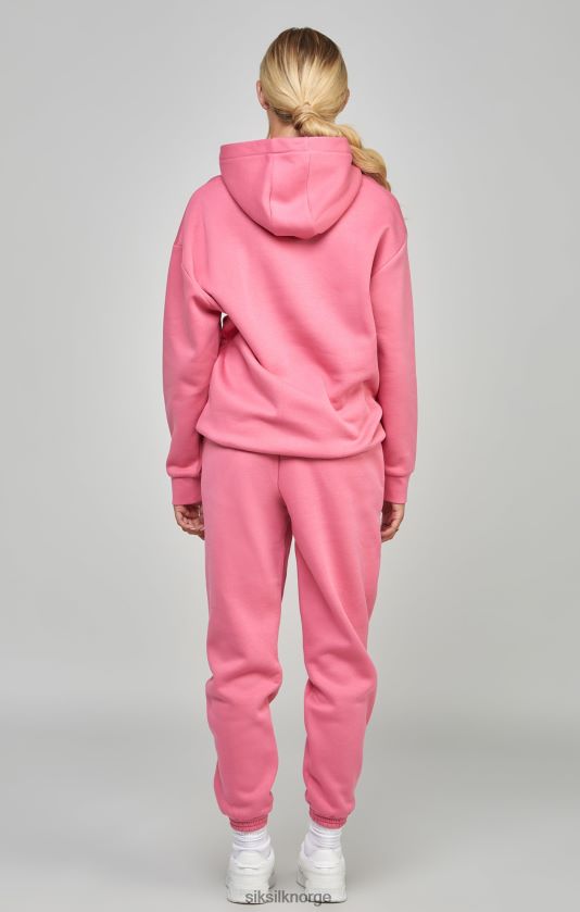 SikSilk kvinner rosa essensiell overhead hettegenser V8JH48104 klær