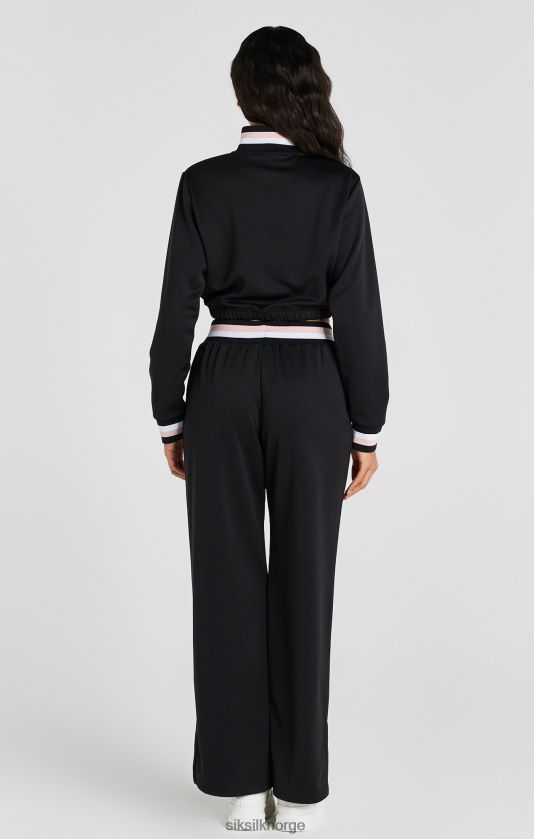 SikSilk kvinner sort varsity 1/4 glidelås topp V8JH4875 klær