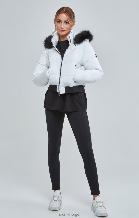 SikSilk kvinner hvit cropped parkas V8JH48130 klær