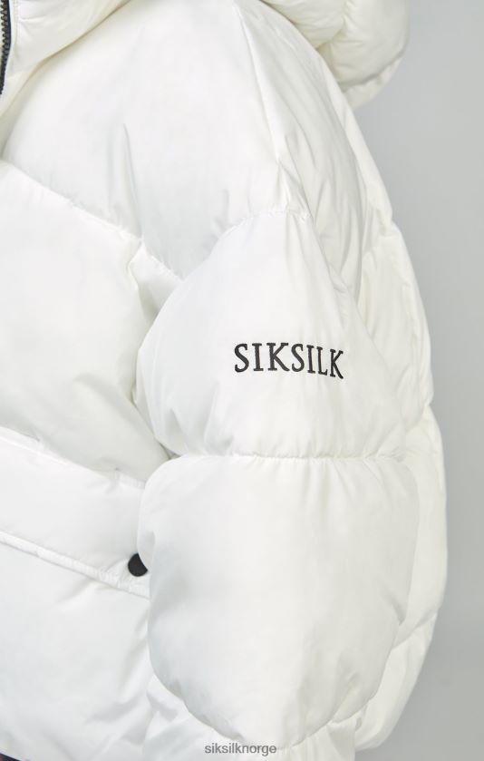 SikSilk kvinner hvit overdimensjonert polstret jakke V8JH48125 klær