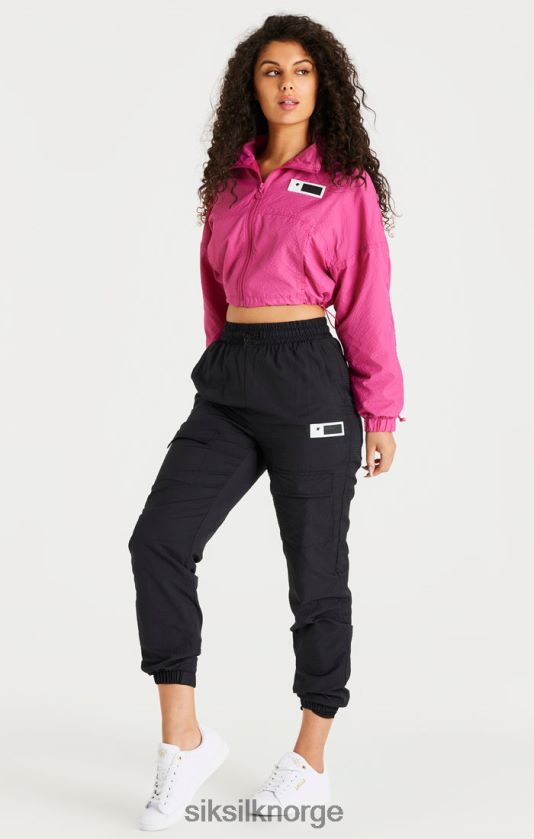 SikSilk kvinner rosa cropped rynket jakke V8JH48134 klær